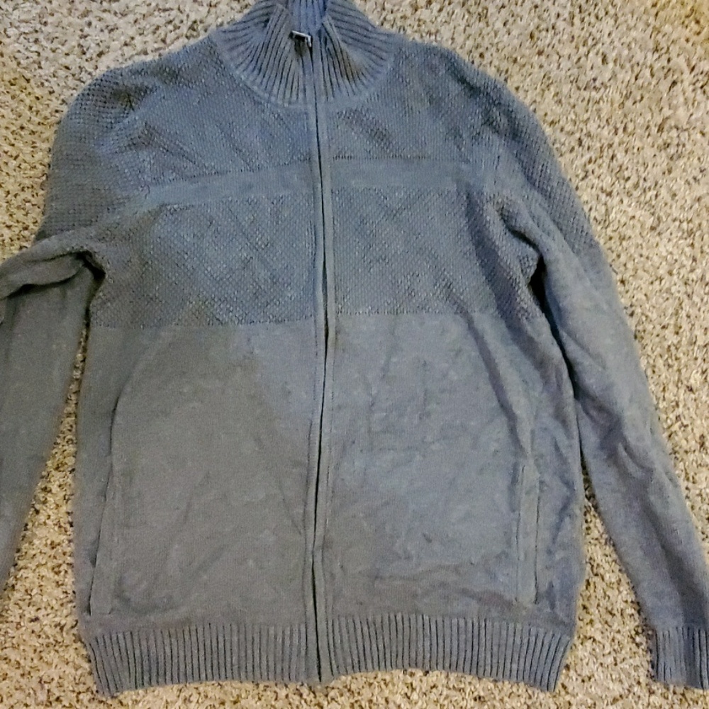 DAWSON FULL-ZIP MOCK-NECK SWEATER